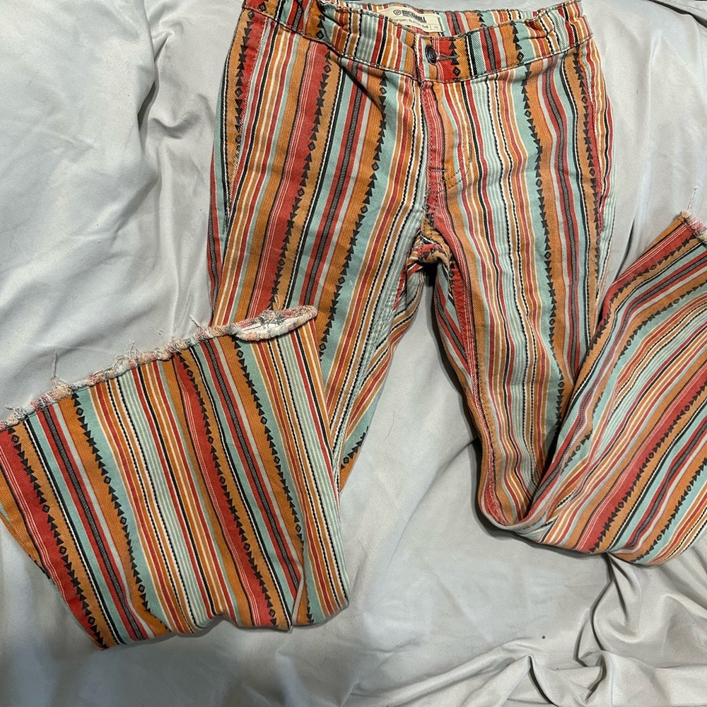 Vibrant Striped Kids Jeans